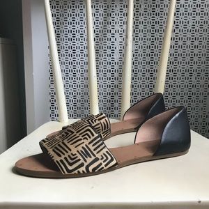 Madewell Calf Hair Printed Sandal Wmns 10